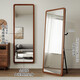 Yupin Dressing Mirror Schlafzimmer Spiegel Vollkörperspiegel Wand Hängende Wand Haushaltsanpassungsgeschoss bis Decken Holzrahmen Spiegel JY78 Walnuss 160*50