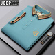 JEEP SPIRIT2025男装夏季新款短袖T恤男潮牌高端纯色刺绣时尚翻领polo衫男士 897白色 4XL 58/195适合200-220斤