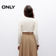 
ONLY2023 new winter style versatile irregular cardigan V-neck short sweater for women 12343A015 A43 cream white M