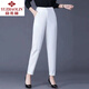 Yu Zhaolin [9905 Kollektion] 2025 Mutterhose Frauen hohe Taille Lose Casual Hosen elastische mittlere und ältere Hose 908# Black L 90-107jin [Jin entspricht 0,5 kg]