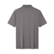 Qipai mulberry silk short-sleeved POLO shirt men's summer business casual top medium gray L