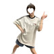 S.SofeaHellokitty Kurzärärmelte T-Shirt für weibliche Schüler der Junior High School Sommer loser Top Beige Gray *686 l