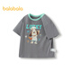 Balabala children's clothing boys short-sleeved children's t-shirt baby tops 2025 summer clothing cartoon cool 208225117111