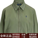拉夫劳伦（Ralph lauren）SS24Logo刺绣印花纯色翻领长袖夹克外套女士绿色 绿色 S
