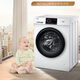 Haier 9kg Fibre 14126 Ultra-mince Conversion de fréquence de première étape Pasteurisation 525 Grand diamètre de baril Machine à laver la machine à tambour EG80B08W [8kg Single Wash]