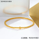 Outstanding gold bracelet pure gold transfer bead bracelet women's ancient method inheritance round beads 9999 gold bead jewelry red