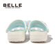 Belle Children's Shoes Girls Sandals 25 Summer New Little Girls Princess Shoes Children's Croc Shoes Toddler Shoes Beach Shoes Light Blue 21 Foot Length 19.6-20.5cm
