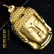 Shaoyu Gold Tathagata Buddha Head Pendant Women's 999 Pure Gold Buddha Necklace for Wife and Mother Birthday Gift 6g