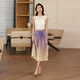 EP Yaying Serie de alta gama Mulberry Silk sin mangas Camisa de empalme de punto de punto, el mismo estilo que 9905A en el centro comercial de verano, White S