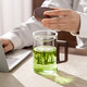 Mingguang tea cup tea water separation tea cup glass water cup men's tea cup office glass high borosilicate green tea cup