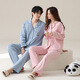 
Single Nanwei pajamas couple pure cotton spring and autumn long sleeves large size thin summer casual outdoor wear men and women home clothing suit 02D16803 XL men-