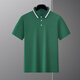 Skala Paul 2025 Sommer Neues Lappel kurzärärmig T-Shirt Herren-halbärmelige Business Casual T-Shirt Herren Kleidung Feste Farbe loser Bzjm679 Black M.