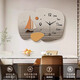 Xiaoxiao Malerei Uhr, Yifan, Uhr, Wanduhr, Wohnzimmer, Haushalt, stiller ewiger Kalender, Uhr, Wand, kreativer Kunst -Wandleuchten, Malerei, PD4865 [Upgrade -Datum + Temperatur] 20 Zoll 50*35 cm regulärer läherlicher Stil