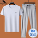 
Kangaroo (DaiShu) T-shirt for men's summer real ice silk round neck short sleeve shirt and shorts two-piece set for men's breathable quick-drying casual sports suit Set 5012 black M 165 suggests 90-120Jin [Jin equals 0.5 kg]