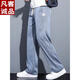 
VANCL (VANCL) Leasel Tennis casual pants for men loose straight 2025 new summer thin wide-leg ice silk pants ice silk pants 1048 blue [Tianzi] thin M 90-115Jin [Jin equals 0.5 kg]
