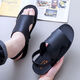 Balombeer Vietnam Importadas zapatillas para hombres de goma para ropa de verano Anti-Slip Casual Sandals Sandalias de una línea Tendencia de hombres Wenzhou Zapatos Negro 686-3 43 9 tamaños