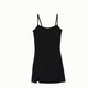 Fhhuabd Internet célébrité robe blanche pour les femmes en été, pure, mince et margeant la taille, sweet premier amour robe à manches bouffantes 695 # [Black Short] S 90jin [Jin est égal à 0,5 kg] peut être porté à l'intérieur