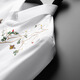 
Walker Shop long-sleeved shirt for men, luxury high-end European white swan ironing diamond slim casual and free hot fashion personality shirt White 3129 XL