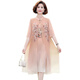 
Waterside clothes fat mother summer cheongsam dress summer chiffon skirt large size 2025 new middle-aged women summer style fashionable temperament 6629 khaki 3XL recommended 125-140Jin [Jin equals 0.5 kg]