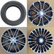 Roues en alliage en aluminium de 13 pouces 15565R13 Rague en aluminium électrique à quatre roues 16570R13 Vacuum pneu touristique et bus touristique bus de 13 pouces roues en aluminium (distance centrale 100 mm)