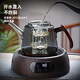 Fully high temperature resistant thickened glass tea kettle large capacity kettle side handle tea kettle household kettle Babao kettle + wooden electric ceramic stove