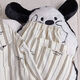 Rongxitu (Rongxitu) Koreanisch gestreifter Cartoon Cloud Cotton Pyjamas zweiteilige Set für Outdoor-Kleidung 826# vertikaler Dachshund Hund 175 l
