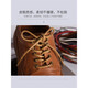 Chaussures en cuir Miaozhiyuan Lacets lacets ronds Round Min et femmes Martin Boots Business Casual Lace Rope Rope Cuir noir rouge brun brun brun [1 paire de noir] 60cm