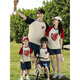 Disney (Disney) parent-child clothing summer family of three short-sleeved raglan sleeve T-shirt trendy family of four suit mother and daughter love spring clothing picture color single top 110 boys 30-37 Jin Jin equals 0.5 kg