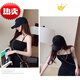 Fock Paul Polo Hat hombres y mujeres Autumn Brim Curved Brim Top Soft Baseball Capas de béisbol Trendy Khaki Versátil Versátil Capilla de béisbol Caki Pony Black Label de tamaño único ajustable (54-62c)
