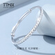 TTMIX sparkling round platinum bracelet for women pt950 platinum push-pull bracelet, fashionable and elegant bracelet for girlfriend, weight 24.51g, width 5.3mm