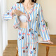 HUALIN FASHION带胸垫睡衣女长袖薄款家居服宽松两件套装 846#游园小象 175 L