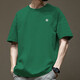 Pierre Cardin Trendy T-shirt à manches courtes américain pour hommes en été pur coton rond coud polyvalent 2025 Nouveau style blanc-1365 Coton à manches courtes [recommandé 80-110jin [Jin est égal à 0,5 kg]]]