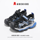 ABC Children pour enfants Sandals Summer Summer Boys 'Tee Buffable Not Slip Beach Chaussures Camping Chaussures 3294 Black / Blue 27