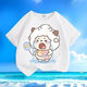 
Crying Lazy Sheep Summer New Printed Short Sleeve T-shirt for Men and Women Small and Medium Children's Short Sleeve T-shirts Pure Cotton Round Neck Casual Trend-SL Green-KX698 Lazy 150 [Suggested height 140-150 cm]