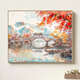 Originally conceived Chinese landscape digital oil painting DIY hand-painted painting coloring sense acrylic oil coloring filling painting X9737 5070 oil painting package + L-shaped frame four colors available/