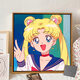 Clcey niedlicher Cartoon Sailor Moon Digitalölmalerei DIY Kinder handbemalte Acrylölmalerei Schlafzimmer Hängende Malerei