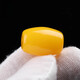 Fat Donglai's same style beeswax single bead barrel beads Tibetan drum beads pier with separated beads loose beads Xingyue Bodhi Vajra chicken fat yellow barrel beads 11.6*11.8 (mm)