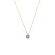 Fat Donglai quality tanzanite necklace Japanese 18K gold light luxury amethyst Akado pendant natural tanzanite necklace