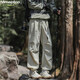 MMOPTOP outdoor ice silk work pants for summer men's light and cool breathable paratrooper casual pants MXXK22 apricot color L