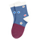 MiiOW Children's Socks Girls Four Seasons Medium and Large Children's Striped Socks Baby Socks Students' Medium Socks 3-12 Years Old Mixed Color 5 Pairs (018) S (1-3 Years Old)