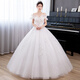 Beiyao 88 one-shoulder French light 2025 dress loose floor-length wedding dress with three-plus accessories XL