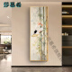 莎慕希（SHAMUXI）竹报平安客厅隐藏式全身镜装饰画新中式玄关镜子挂画卧室穿试衣镜 WH-725-E-竹报平安 50*150+晶瓷防刮+左推拉
