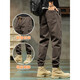 Con pantalones casuales de primavera pura para hombres 2025 New Fashion Brand Fashion Foot Sports Work Pants para hombres Primavera y verano 689 Camel + 689 Militar Green Regular Regular XL 130-150Jin [Jin equivale a 0.5 kg]