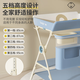 Trimigo Diaper Table Baby Care Table Newborn Diaper Table Baby Multi-function Foldable Crib Blue [Small Water Basin + Universal Wheel + No Installation]