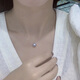Yingxin seawater pearl necklace 859MM perfect round strong light blue rose K gold water drop Mabe pendant diamond