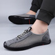 Old man's new 2025 men's breathable mesh hollow hole summer breathable mesh casual shoes sports and casual flying shoes gray (15696) 43