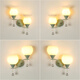 Antike Stadtlampen Zhongshan Lampen 2025 Bettleuchten Wandmontierte grüne Wandleuchten Neues Stil Wohnzimmer Schlafzimmer Wand Balkon Treppe B684 Grüne runde Flach 8. Warmfliesen Licht (weißes Licht benötigt Noten)