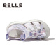 Belle children's shoes, girls' river shoes, 25-year new summer outdoor beach shoes, boys' sports sandals, purple/beige 29