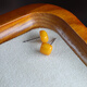 Fat Donglai's same style beeswax earrings natural old chicken oil yellow 6mm small sugar cube silver inlaid earrings for women simple daily basic beeswax small sugar cube earrings