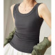 Summer nuevo chaleco sin mangas de algodón para mujeres que usan una camisa base con un ajuste delgado y versátil atuendo de mujeres, Z Yuren 1050 Green L